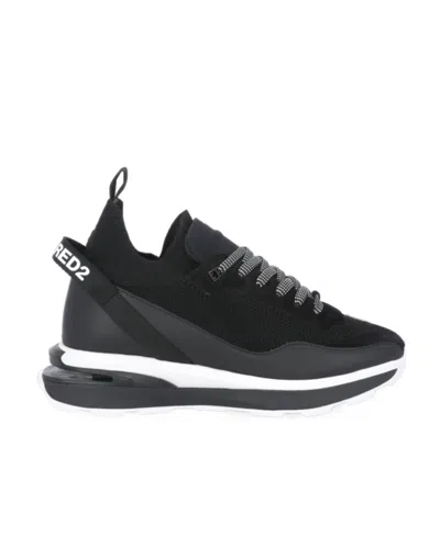 Dsquared2 Logo-print High-top Sneakers In Black