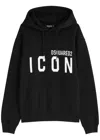 Shop Dsquared2 Logo-print Hooded Cotton Sweatshirt In Black