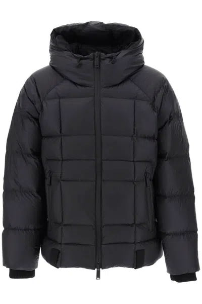 Dsquared2 Logo Print Hooded Down Jacket In Gold