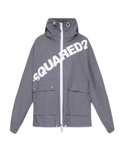 DSQUARED2 DSQUARED2 LOGO PRINTED ZIPPED JACKET