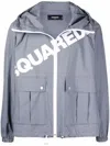 Dsquared2 Logo-print Hooded Jacket In Grey