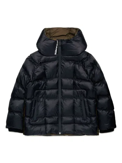 Dsquared2 Kids' Logo-print Hooded Puffer Jacket In Black