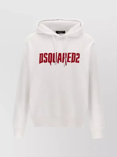 Dsquared2 White Cotton Hoodie