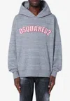 Dsquared2 Relaxed Fit Grey Hoodie With Front Kangaroo Pocket In Gray