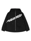 Dsquared2 Logo-print Hooded Windbreaker In Black