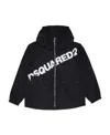 Dsquared2 Logo-print Hooded Windbreaker In Black