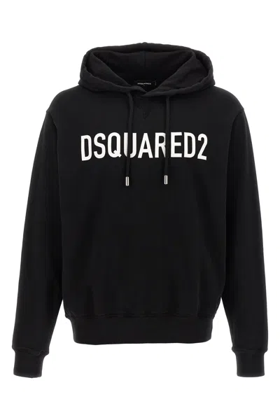Dsquared2 Logo Print Hoodie In Black