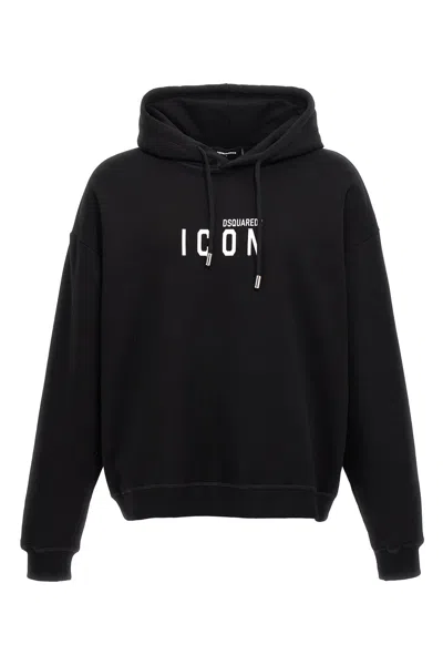 Dsquared2 Logo Print Hoodie In Black