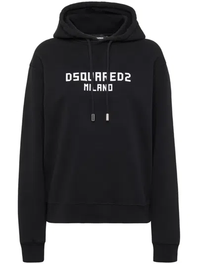 Dsquared2 Logo-print Hoodie In Black