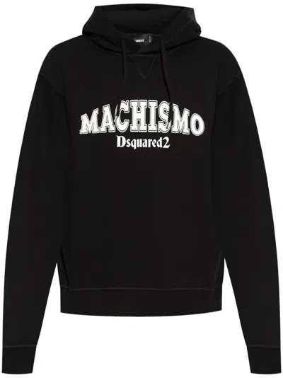 Dsquared2 Logo-print Hoodie In Black