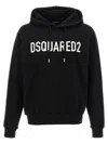 Dsquared2 Logo Cotton Hoodie In Black