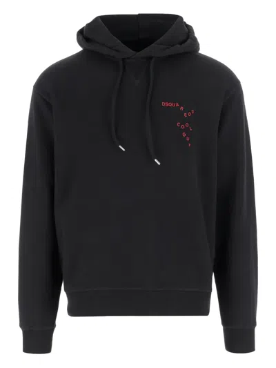 DSQUARED2 LOGO-PRINT HOODIE