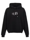 Dsquared2 Icon-print Drawstring Hoodie In Black