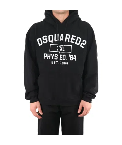 DSQUARED2 DSQUARED2 LOGO PRINT DRAWSTRING HOODIE