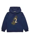 Dsquared2 Logo-print Hoodie In Blue