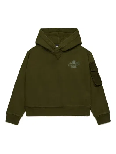 DSQUARED2 LOGO-PRINT HOODIE