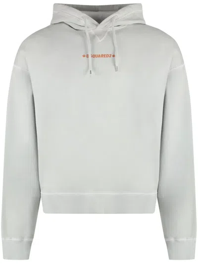 Dsquared2 Logo-print Hoodie In Green