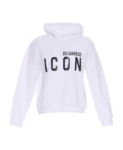 Dsquared2 Logo-print Hoodie In Purple