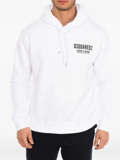 Dsquared2 Logo-print Hoodie In White