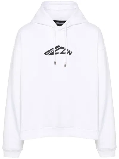 DSQUARED2 LOGO-PRINT HOODIE