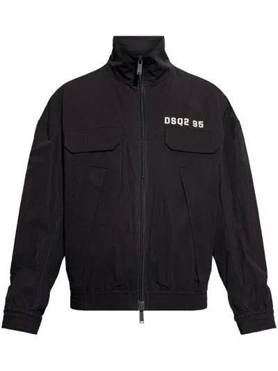 Dsquared2 Logo-print Jacket In Black