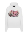 Dsquared2 Cotton Hoodie With Frontal Printed In White