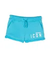Dsquared2 Logo-print Jersey Track Shorts In Blue