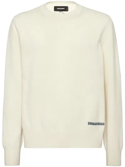 DSQUARED2 LOGO-PRINT KNITTED JUMPER