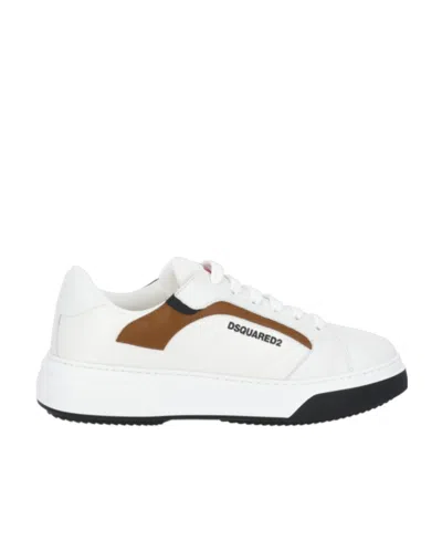 Dsquared2 Logo-print Lace-up Sneakers In White