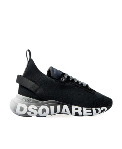 Dsquared2 Logo-print Low-top Sneakers In Black