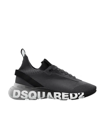 Dsquared2 Logo-print Low-top Sneakers In Black