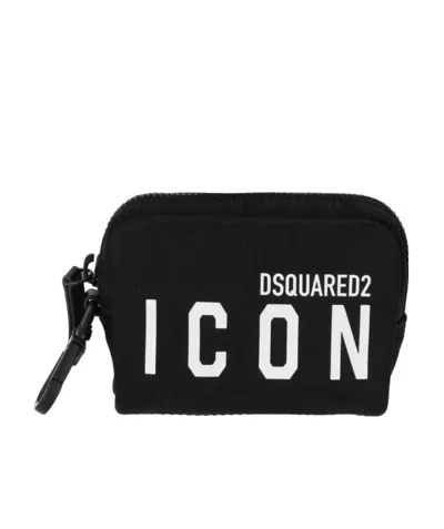 Dsquared2 Logo-print Make-up Bag In Black