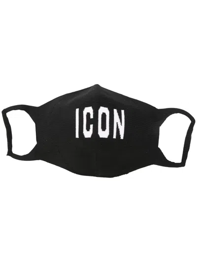 Dsquared2 Logo Print Mask In Black