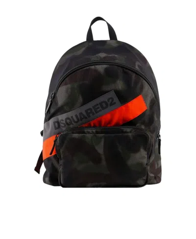 Dsquared2 Logo-print Mesh Backpack In Black