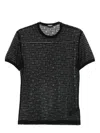 Dsquared2 Logo-print Mesh T-shirt In Black