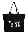 Dsquared2 Logo Print Nylon Shopping Bag In Negro