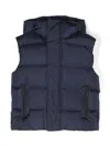 Dsquared2 Logo-print Padded Hooded Gilet In Blue