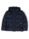 Dsquared2 Logo-print Padded Hooded Jacket In Blue