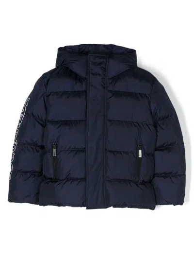 DSQUARED2 LOGO-PRINT PADDED HOODED JACKET