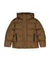 Dsquared2 Logo-print Padded Hooded Jacket In Brown