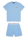 Dsquared2 Logo-print Pajama Set In Blue