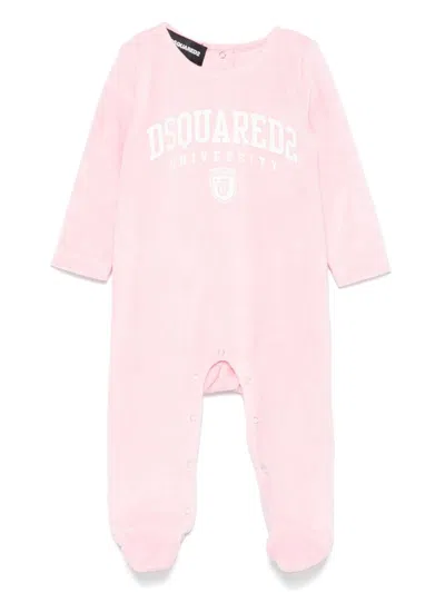 Dsquared2 Babies' Logo-print Pajamas In Pink