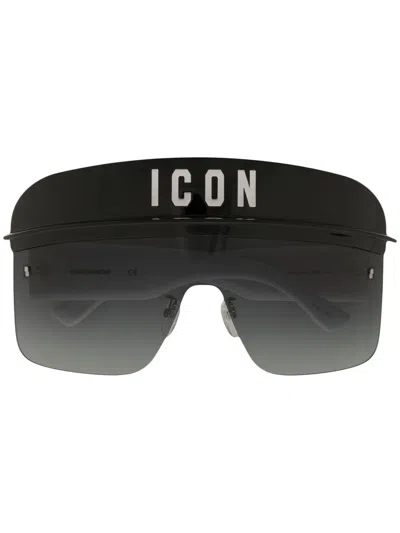 Dsquared2 Logo-print Pilot-frame Sunglasses In Black