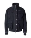 Dsquared2 Logo-print Quilted Jacket In Black