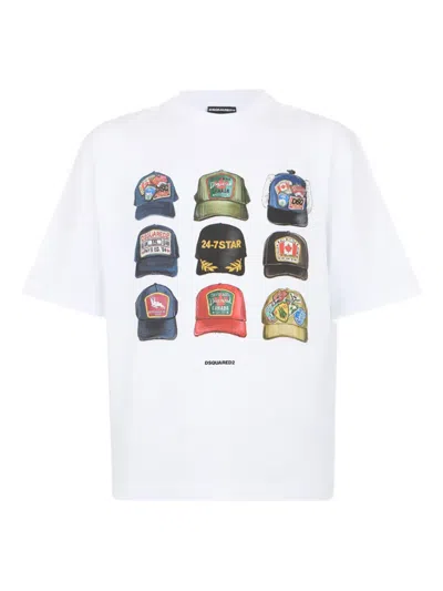 Dsquared2 Logo-print Round-neck T-shirt In White