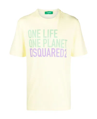 Dsquared2 Logo-print Round-neck T-shirt In White