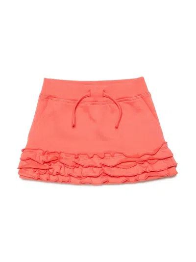 Dsquared2 Babies' Logo-print Ruffle-hem Skirt In Orange