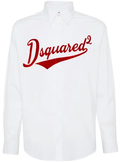 Dsquared2 Logo-print Shirt In White