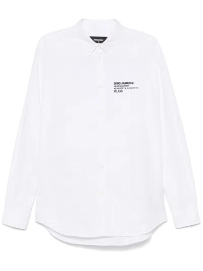 Dsquared2 Logo-print Shirt In White