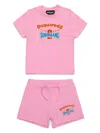 Dsquared2 Tuta Corta Con Grafica D2 Suburbans In Pink